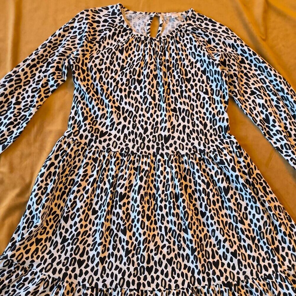 Crewcuts (J.Crew), Cotton Leopard Print Tiered Dress, Girls XL (12/14)